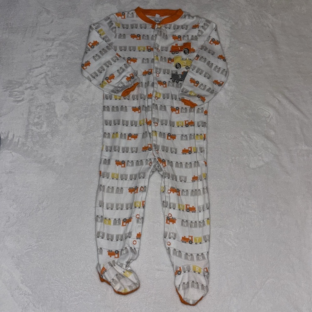 PEKKLE 24 month button up train footie/ sleeper 🚂